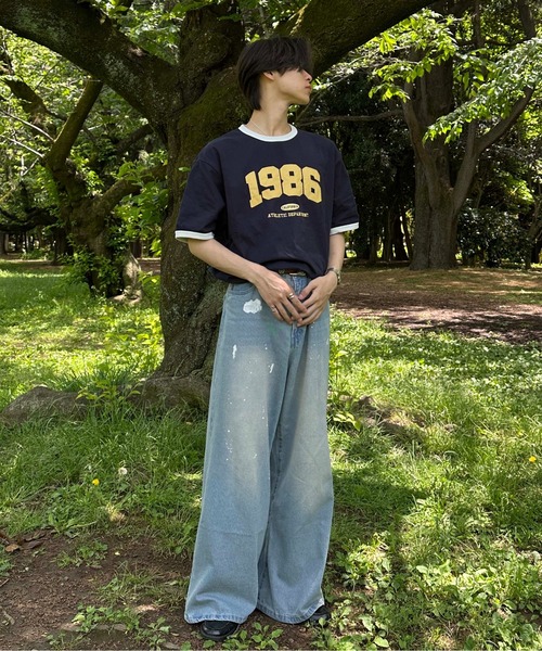 sedacle(セダクル)の「ナンバリングリンガーTシャツ(Tシャツ/カットソー・レディース・アイボリー/ネイビー/イエロー・SMALL/MEDIUM/LARGE)」の18枚目の写真