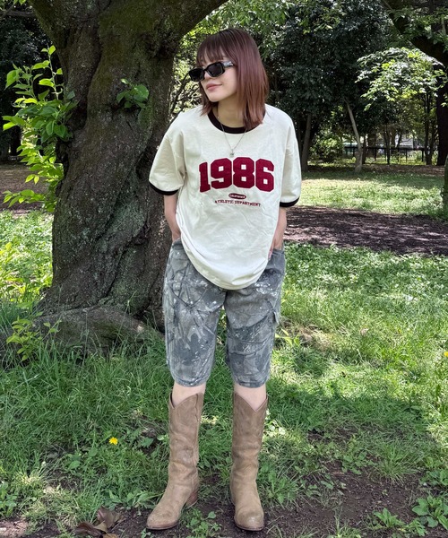 sedacle(セダクル)の「ナンバリングリンガーTシャツ(Tシャツ/カットソー・レディース・アイボリー/ネイビー/イエロー・SMALL/MEDIUM/LARGE)」の10枚目の写真