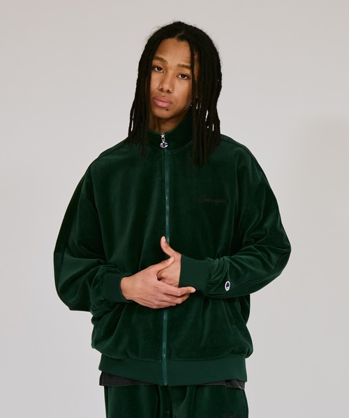 Champion グリーンジャケット Champion/チャンピオン】メンズ アクションスタイル ジップジャケット