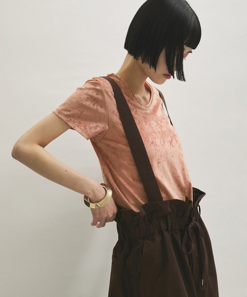 ADAM ET ROPE'（アダムエロペ）の「クラッシュベロアTシャツ（Tシャツ/カットソー・レディース・ピンク/オフホワイト/モスグリーン/ダークブラウン/ブルー系その他6・FREE）」の15枚目の写真