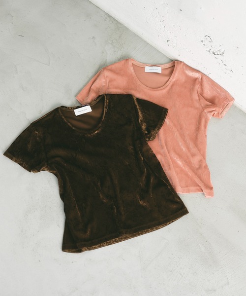 アダムエロペ クラッシュベロアTEE クラッシュベロアTシャツ（Tシャツ/カットソー）｜ADAM ET ROPE