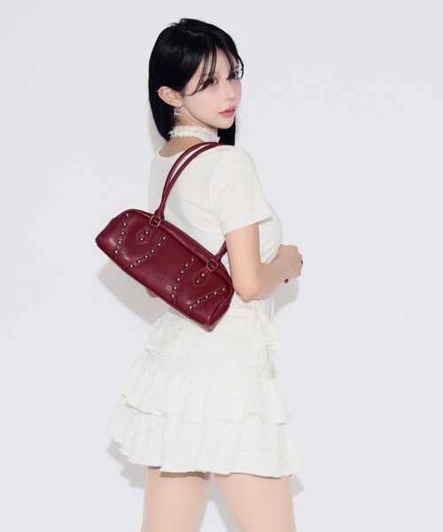 tinkerend(ティンカーエンド)の「Frill Tiered Short Sleeve T-shirt / フリルティアード半袖Tシャツ(Tシャツ/カットソー・レディース・ブラック/ホワイト・FREE)」の12枚目の写真