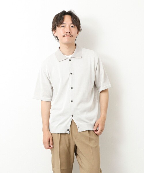 NOLLEY’S（ノーリーズ）の「【SIX FUNCTIONS】ウォッシャブル コースボーダーニットシャツ 25SS（シャツ/ブラウス・メンズ・ネイビー/ブラック系その他/ベージュ系その他・M/L/S）」の13枚目の写真