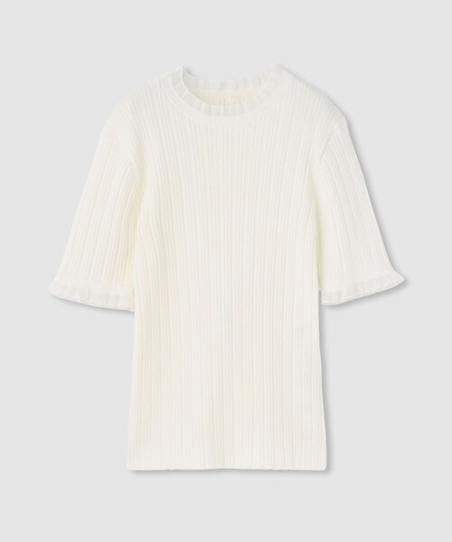 LOULOU WILLOUGHBY】ハーフチューブラーリブニット（ニット/セーター