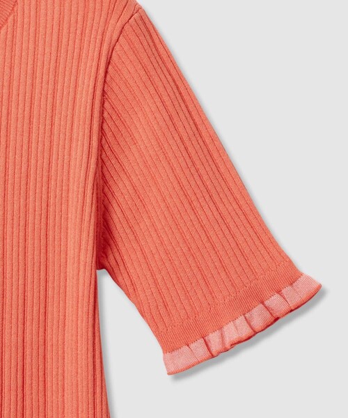 LOULOU WILLOUGHBY】ハーフチューブラーリブニット（ニット/セーター