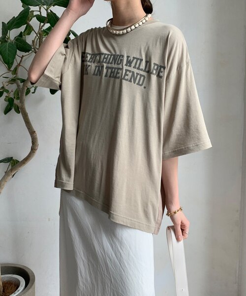 【DOUDOU】ThrowロゴTEE　カーキ パル PAL 【DouDou】ThrowロゴTEE （khaki） - ファッション通販