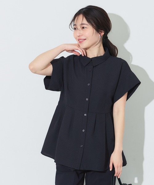 coca(coca)(コカ)の「\再入荷/ サッカータックブラウス セットアップ可能/速乾(シャツ/ブラウス・レディース・ネイビー/ホワイト/グレー/A/B・L/M/S)」の19枚目の写真