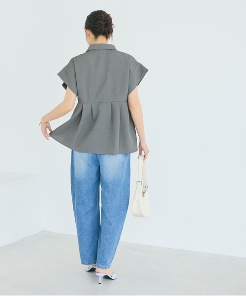 coca(coca)(コカ)の「\再入荷/ サッカータックブラウス セットアップ可能/速乾(シャツ/ブラウス・レディース・ネイビー/ホワイト/グレー/A/B・L/M/S)」の22枚目の写真