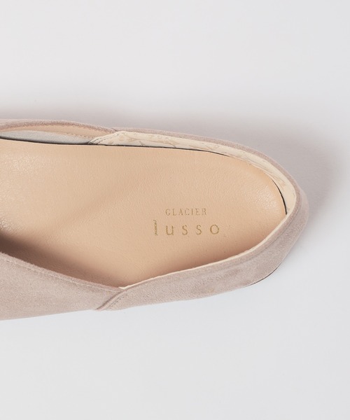 GLACIER lusso（グラシアルッソ）の「Ｖカットフラットシューズ（パンプス・レディース・ブラック/グレイッシュベージュ・23.5/23.0/22.5/24.5/24.0）」の18枚目の写真