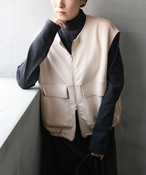セール】ダンボールスウェットダブルジップベスト（ベスト）｜select