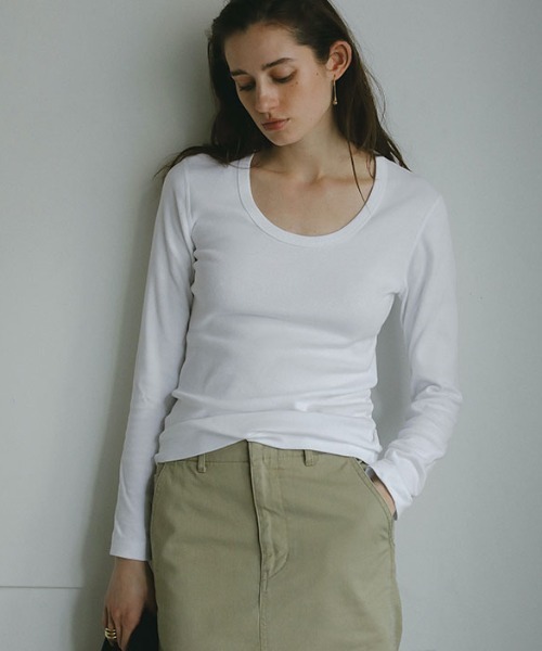 【新品同様/美品】etre tokyo threedots 長袖カットソー セール/ブランド古着】【THREE DOTS】長袖カットソー（Tシャツ