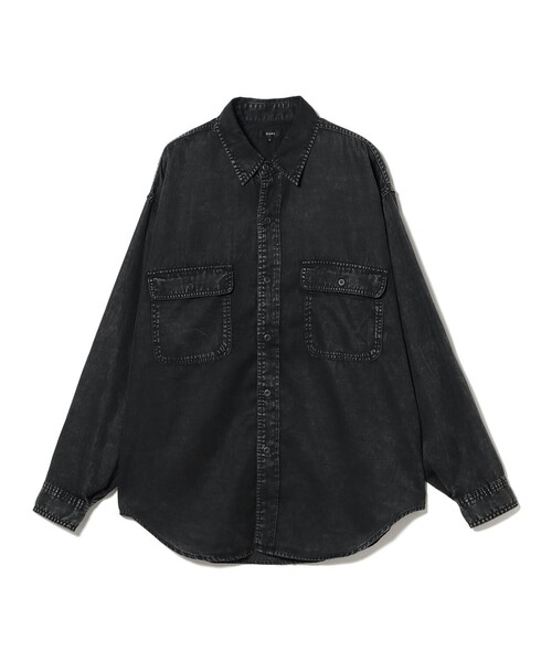 BEAMS(ビームス)の「ワイドフィット フェード ワークシャツ(シャツ/ブラウス・メンズ・ブラック系その他4/ブラウン/ブルー・S/M/L/XL)」の2枚目の写真