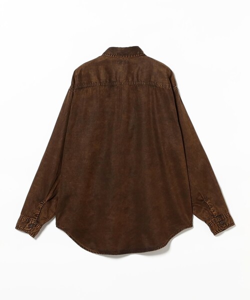BEAMS(ビームス)の「ワイドフィット フェード ワークシャツ(シャツ/ブラウス・メンズ・ブラック系その他4/ブラウン/ブルー・S/M/L/XL)」の9枚目の写真
