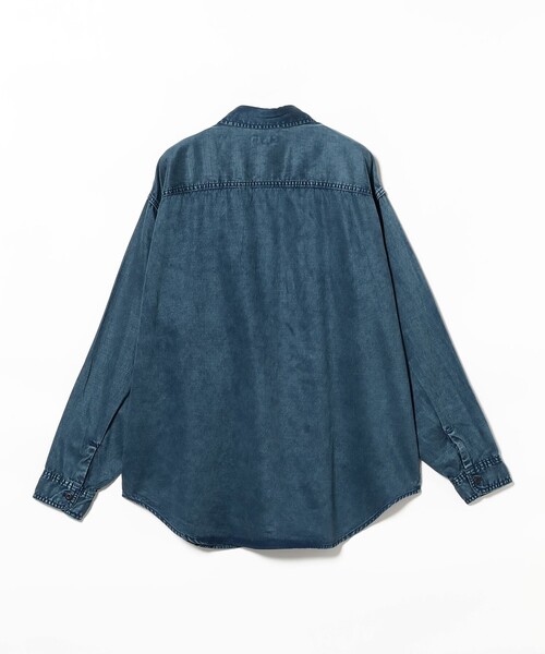 BEAMS(ビームス)の「ワイドフィット フェード ワークシャツ(シャツ/ブラウス・メンズ・ブラック系その他4/ブラウン/ブルー・S/M/L/XL)」の14枚目の写真