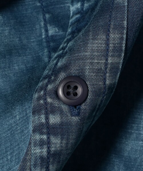 BEAMS(ビームス)の「ワイドフィット フェード ワークシャツ(シャツ/ブラウス・メンズ・ブラック系その他4/ブラウン/ブルー・S/M/L/XL)」の15枚目の写真