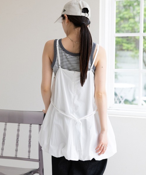 RAGEBLUE（レイジブルー）の「ミニバルーンキャミワンピース（ワンピース・レディース・ブラック/ホワイト/ブラウン・FREE）」の10枚目の写真