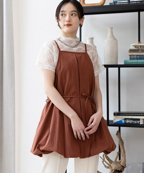 RAGEBLUE（レイジブルー）の「ミニバルーンキャミワンピース（ワンピース・レディース・ブラック/ホワイト/ブラウン・FREE）」の19枚目の写真