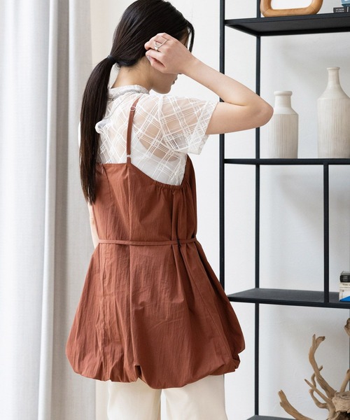 RAGEBLUE（レイジブルー）の「ミニバルーンキャミワンピース（ワンピース・レディース・ブラック/ホワイト/ブラウン・FREE）」の21枚目の写真