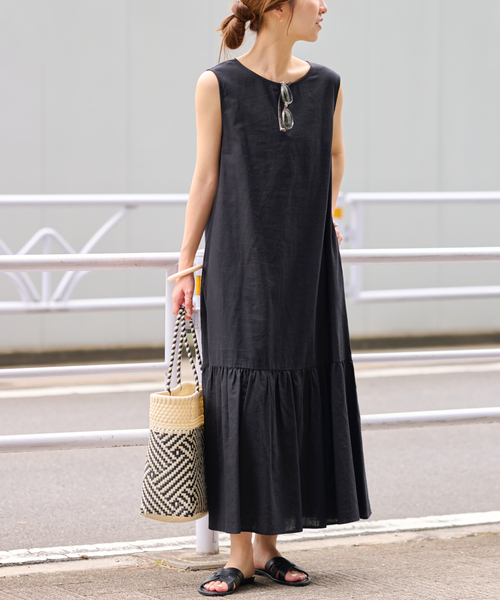 relume JOURNAL STANDARD新品タグ付き黒 ロングワンピース ジャーナルスタンダード レリューム(JOURNAL STANDARD relume
