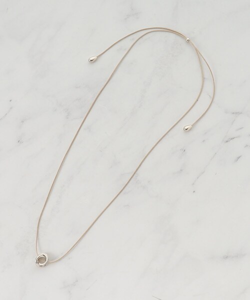 SHOO・LA・RUE(シューラルー)の「【マルチWAY】キラキラリングネックレス(ネックレス・レディース・シルバー/ダークブラウン/ゴールド・00)」の6枚目の写真