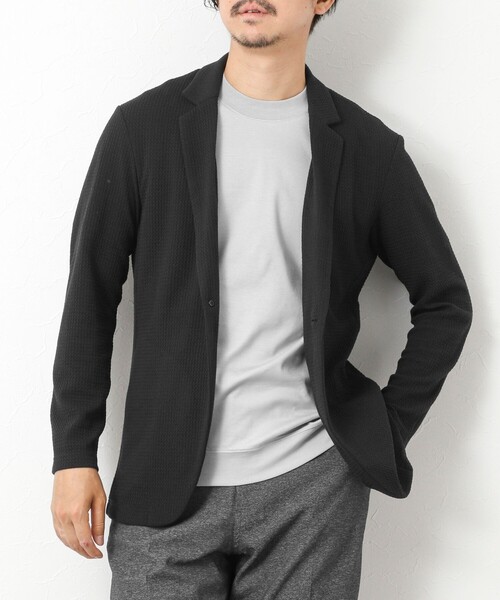 Stutostein Nolley's（シュテットシュタインノーリーズ）の「《ビジカジ対応》Relax Jogger Jersey ウォッシャブルテーラーCD（カーディガン/ボレロ・メンズ・グレー/ネイビー/ブラック/ベージュ・XL/L/M/S）」の3枚目の写真