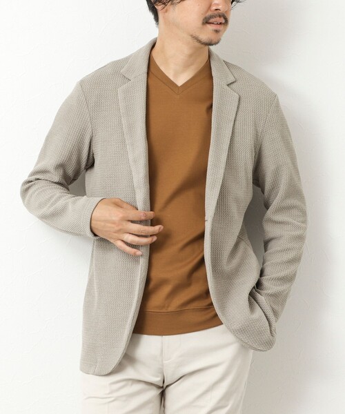 Stutostein Nolley's（シュテットシュタインノーリーズ）の「《ビジカジ対応》Relax Jogger Jersey ウォッシャブルテーラーCD（カーディガン/ボレロ・メンズ・グレー/ネイビー/ブラック/ベージュ・XL/L/M/S）」の15枚目の写真