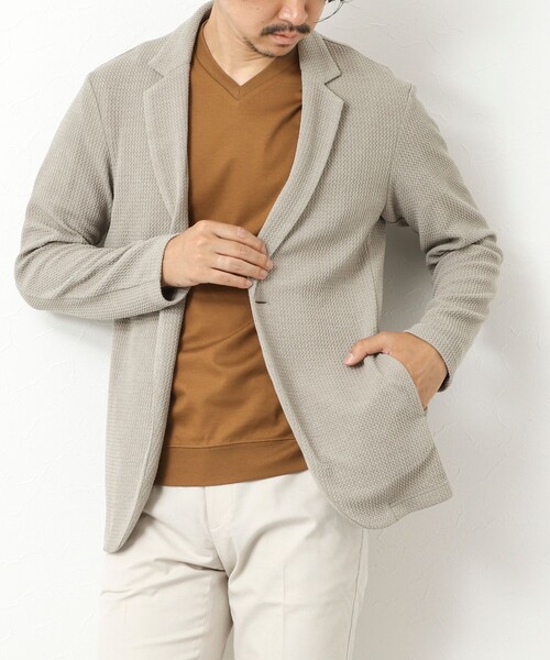 Stutostein Nolley's（シュテットシュタインノーリーズ）の「《ビジカジ対応》Relax Jogger Jersey ウォッシャブルテーラーCD（カーディガン/ボレロ・メンズ・グレー/ネイビー/ブラック/ベージュ・XL/L/M/S）」の16枚目の写真