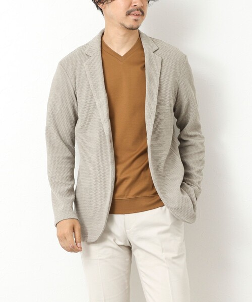 Stutostein Nolley's（シュテットシュタインノーリーズ）の「《ビジカジ対応》Relax Jogger Jersey ウォッシャブルテーラーCD（カーディガン/ボレロ・メンズ・グレー/ネイビー/ブラック/ベージュ・XL/L/M/S）」の17枚目の写真