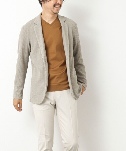 Stutostein Nolley's（シュテットシュタインノーリーズ）の「《ビジカジ対応》Relax Jogger Jersey ウォッシャブルテーラーCD（カーディガン/ボレロ・メンズ・グレー/ネイビー/ブラック/ベージュ・XL/L/M/S）」の18枚目の写真