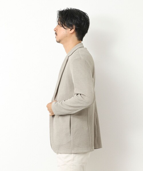 Stutostein Nolley's（シュテットシュタインノーリーズ）の「《ビジカジ対応》Relax Jogger Jersey ウォッシャブルテーラーCD（カーディガン/ボレロ・メンズ・グレー/ネイビー/ブラック/ベージュ・XL/L/M/S）」の20枚目の写真