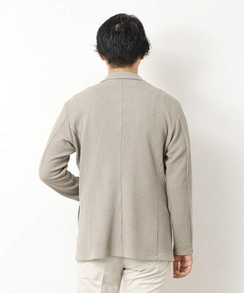 Stutostein Nolley's（シュテットシュタインノーリーズ）の「《ビジカジ対応》Relax Jogger Jersey ウォッシャブルテーラーCD（カーディガン/ボレロ・メンズ・グレー/ネイビー/ブラック/ベージュ・XL/L/M/S）」の21枚目の写真