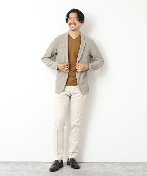 Stutostein Nolley's（シュテットシュタインノーリーズ）の「《ビジカジ対応》Relax Jogger Jersey ウォッシャブルテーラーCD（カーディガン/ボレロ・メンズ・グレー/ネイビー/ブラック/ベージュ・XL/L/M/S）」の22枚目の写真