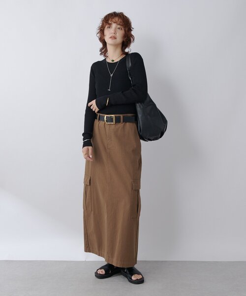 RIVE DROITE（リヴドロワ）の「【MONN.:.(モン)】RIB KNIT（ニット/セーター・レディース・ブラック/レッド・FREE）」の11枚目の写真