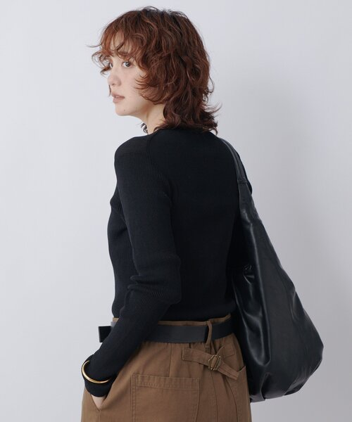 RIVE DROITE（リヴドロワ）の「【MONN.:.(モン)】RIB KNIT（ニット/セーター・レディース・ブラック/レッド・FREE）」の15枚目の写真