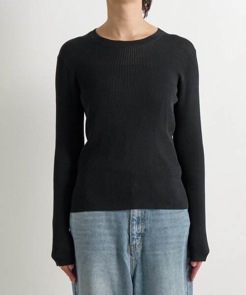 RIVE DROITE（リヴドロワ）の「【MONN.:.(モン)】RIB KNIT（ニット/セーター・レディース・ブラック/レッド・FREE）」の20枚目の写真
