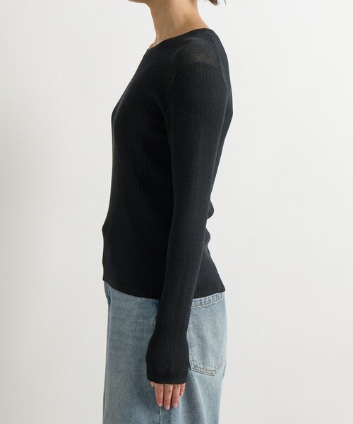 RIVE DROITE（リヴドロワ）の「【MONN.:.(モン)】RIB KNIT（ニット/セーター・レディース・ブラック/レッド・FREE）」の21枚目の写真