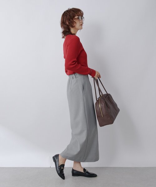 RIVE DROITE（リヴドロワ）の「【MONN.:.(モン)】RIB KNIT（ニット/セーター・レディース・ブラック/レッド・FREE）」の3枚目の写真