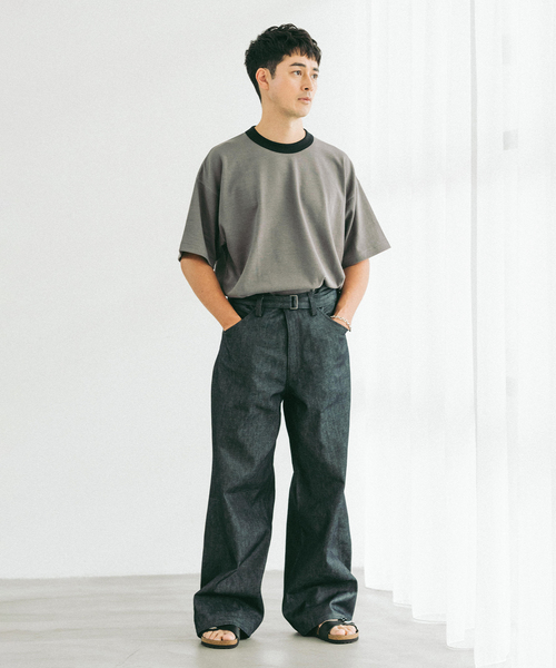 ETS.MATERIAUX(マテリオ) GOKUZYUKU リンガー Tシャツ