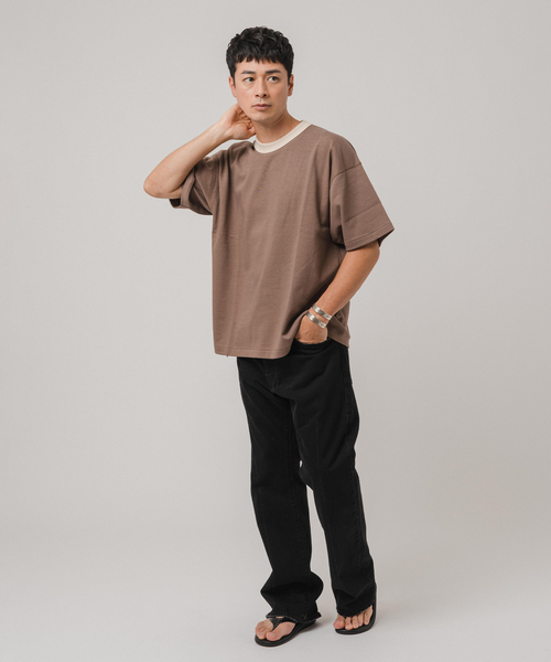 ETS.MATERIAUX(マテリオ) GOKUZYUKU リンガー Tシャツ