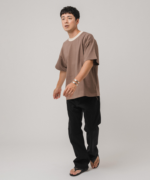 ETS.MATERIAUX(マテリオ) GOKUZYUKU リンガー Tシャツ