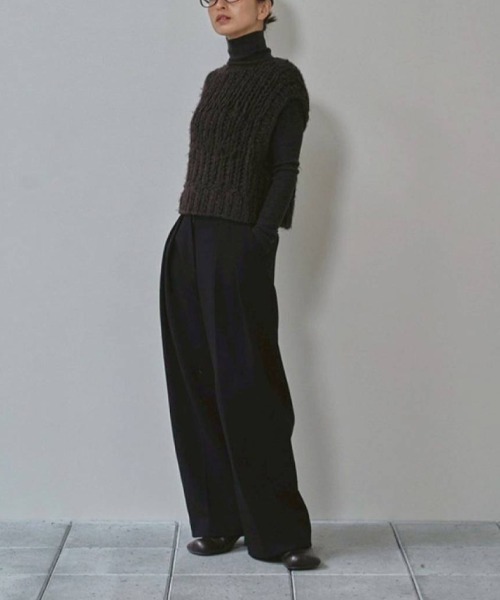 todayful ニットベスト TODAYFUL Mix Handknit Vest ミックスハンドニットベスト/12520525