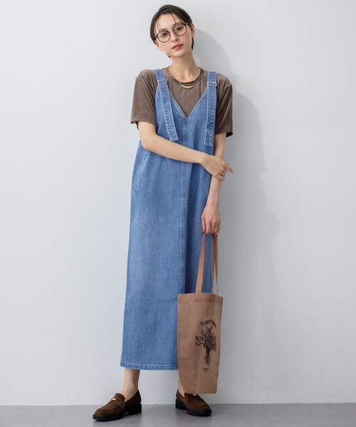 RED CARD TOKYO×23区】デニム サロペット ワンピース（ワンピース