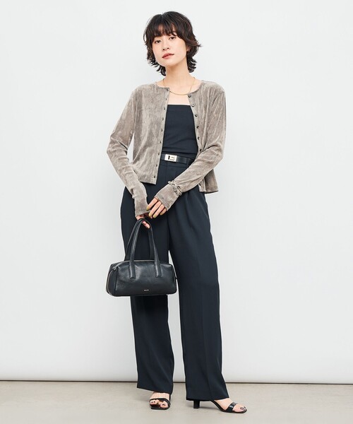 NOLLEY’S（ノーリーズ）の「フロッキーチュールカーディガン（カーディガン/ボレロ・レディース・グレー/ブラック/ブラウン・38）」の7枚目の写真