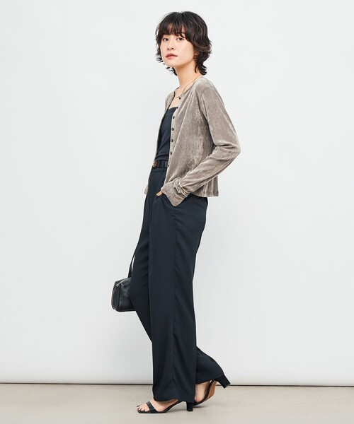 NOLLEY’S（ノーリーズ）の「フロッキーチュールカーディガン（カーディガン/ボレロ・レディース・グレー/ブラック/ブラウン・38）」の8枚目の写真