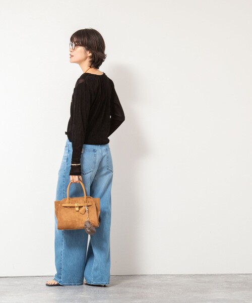 NOLLEY’S（ノーリーズ）の「フロッキーチュールカーディガン（カーディガン/ボレロ・レディース・グレー/ブラック/ブラウン・38）」の16枚目の写真