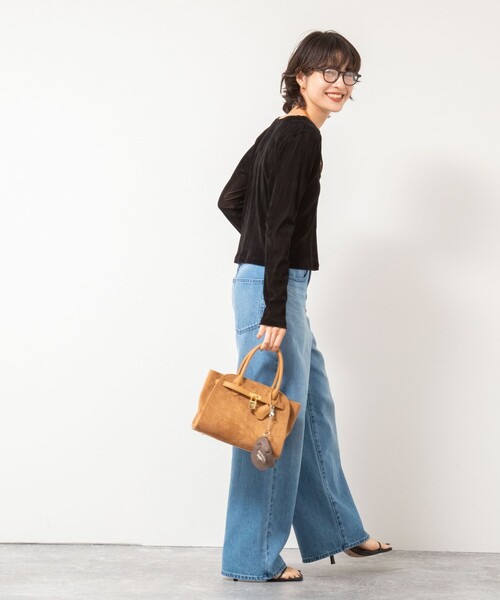 NOLLEY’S（ノーリーズ）の「フロッキーチュールカーディガン（カーディガン/ボレロ・レディース・グレー/ブラック/ブラウン・38）」の17枚目の写真