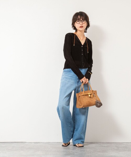 NOLLEY’S（ノーリーズ）の「フロッキーチュールカーディガン（カーディガン/ボレロ・レディース・グレー/ブラック/ブラウン・38）」の18枚目の写真