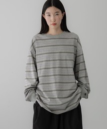 【LFM(U)】CREW NECK ボーダーT/LS 581154