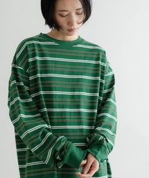 【LFM(U)】CREW NECK ボーダーT/LS 581154