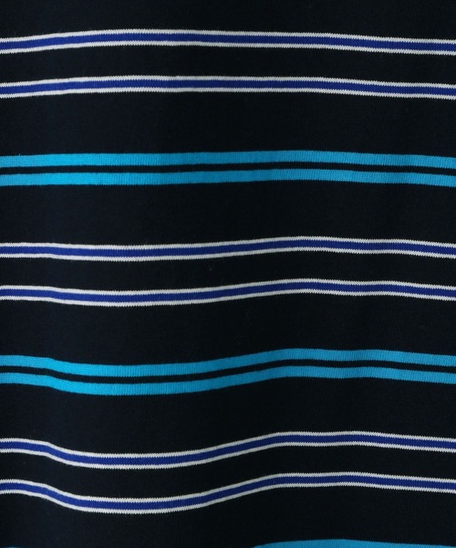 LOWRYS FARM(ローリーズファーム)の「【LFM(U)】CREW NECK ボーダーT/LS 581154(Tシャツ/カットソー・メンズ・グリーン/ブラウン/ブルー/グレー/ネイビー/ブラウン系その他・MEDIUM/LARGE)」の7枚目の写真